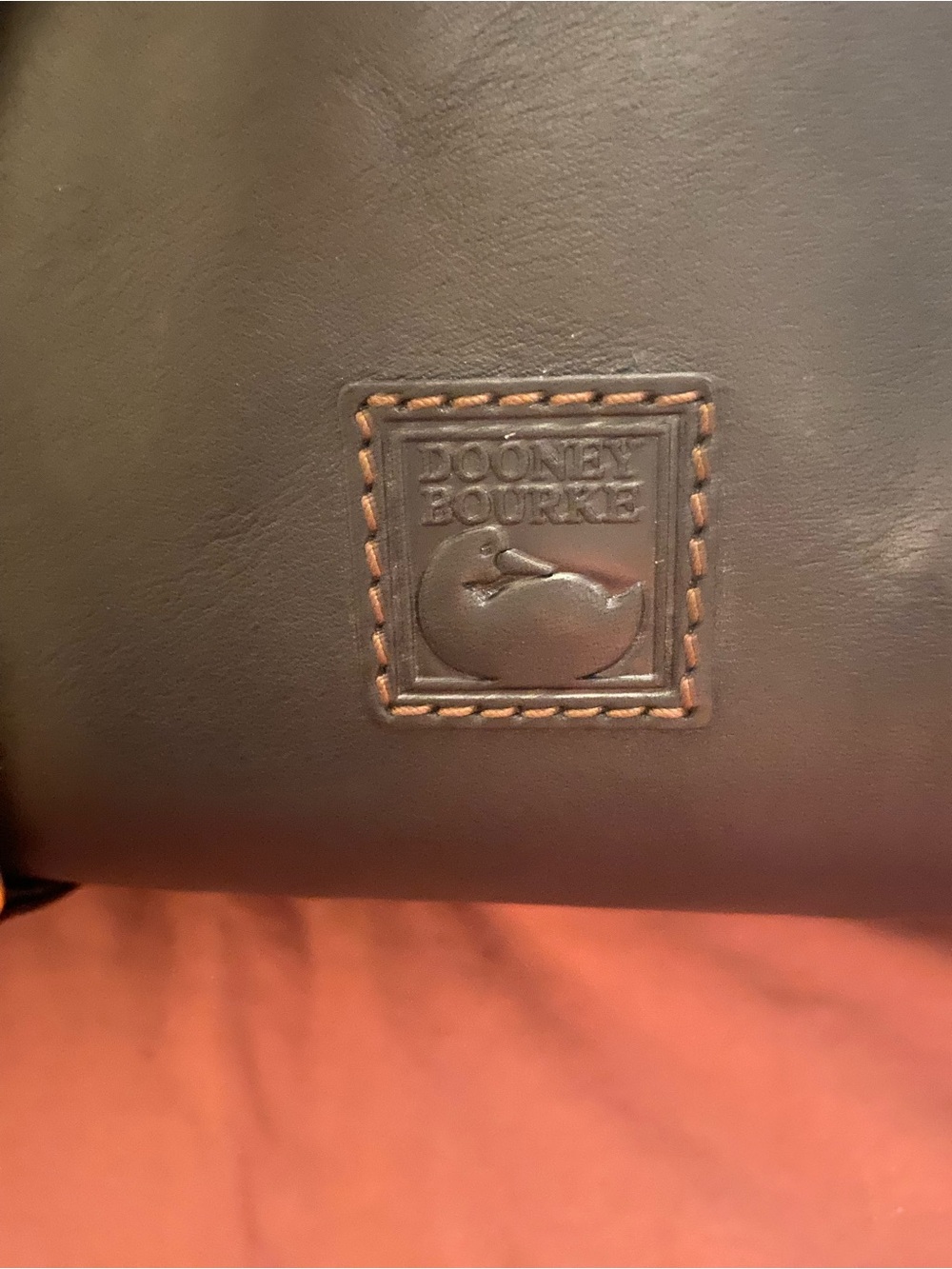 Dooney & Bourke Black/Black Florentine Leather Crossbody satchel 
Mini size